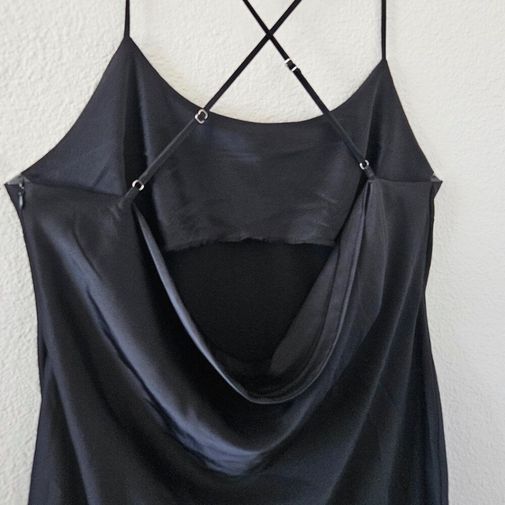 Plus Size Nasty Gal Strappy Satin Cross-Back Dress